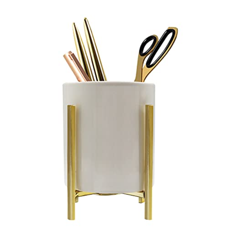 Kitchen Appliances List - Portalápices dorado resistente, marco de Metal