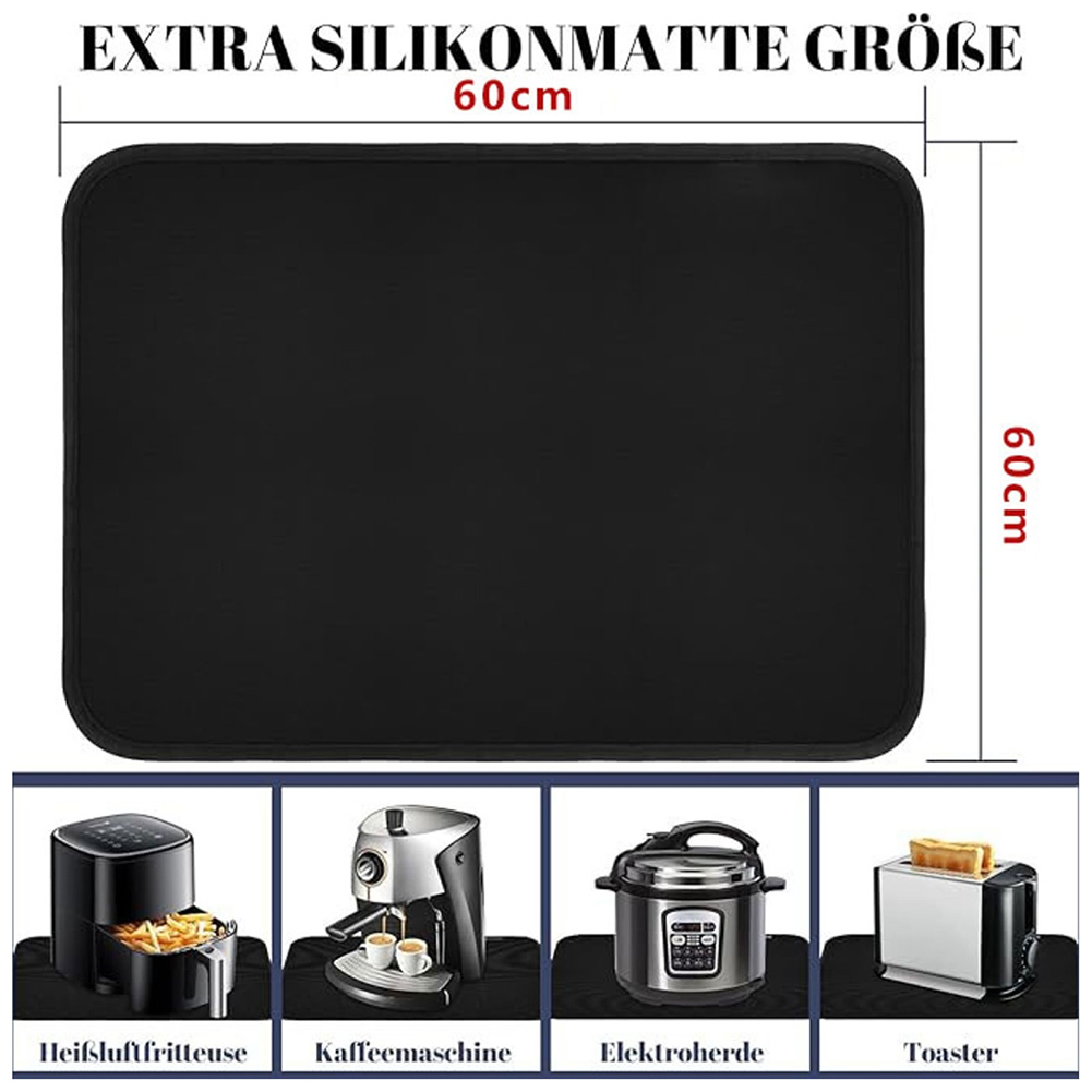 Kitchen Appliances Usa - Alfombrilla negra para freidoras de aire,