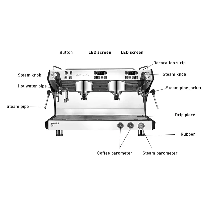 Cafetera Espresso Comercial Se - Espresso Machine Semi Auto reseña y precio
