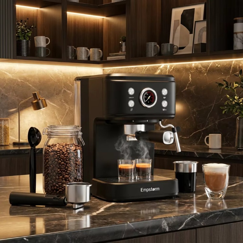 Cafetera Espresso Semiautomáti - Espresso Machine Semi Auto reseña y precio