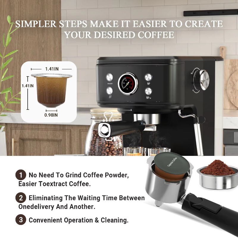 Cafetera Espresso Semiautomáti - Espresso Machine Semi Auto reseña y precio