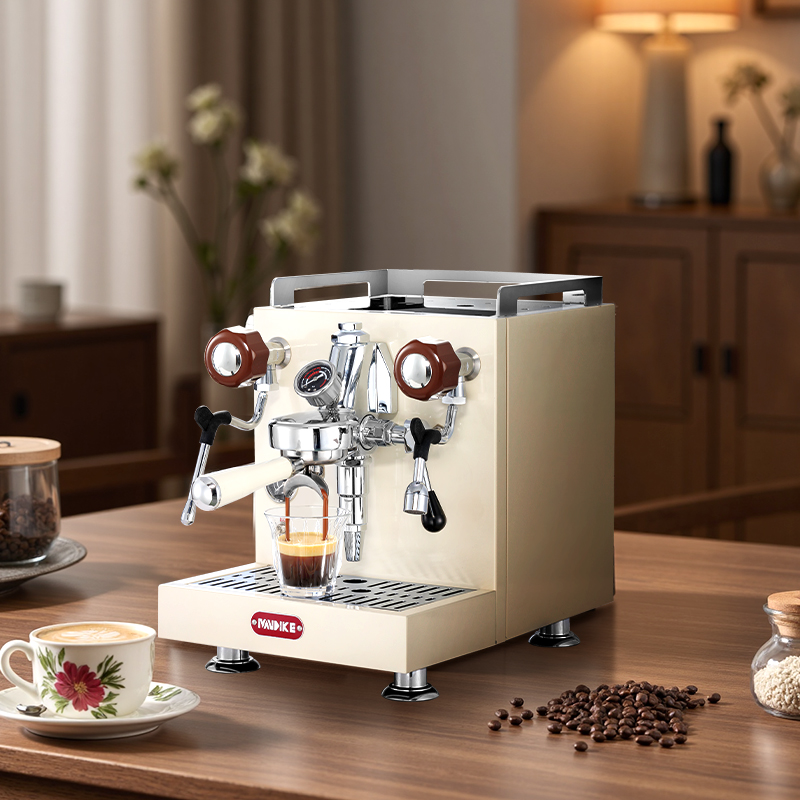 Cafetera MDK blanca de doble c - Espresso Machine Semi Auto reseña y precio