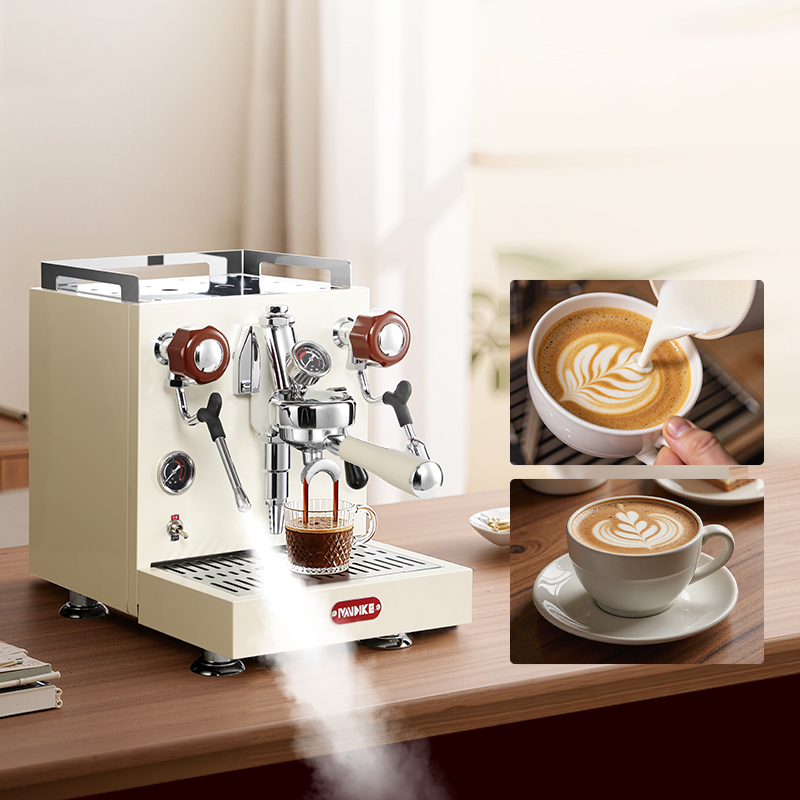 Cafetera MDK blanca de doble c - Espresso Machine Semi Auto reseña y precio